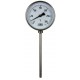 Type 03 Bimetal thermometer, all stainless steel, connection bottom