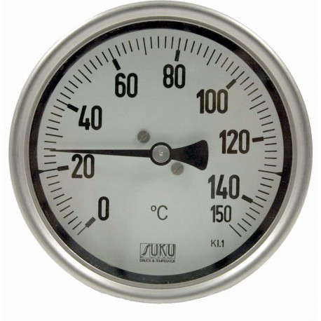 Type 32 Precision-thermometer NS100, all stainless steel, rigid connection back