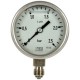 Type 6032, Bourdon tube pressure gauge with glycerine filling NS63, all stainless steel, connection bottom