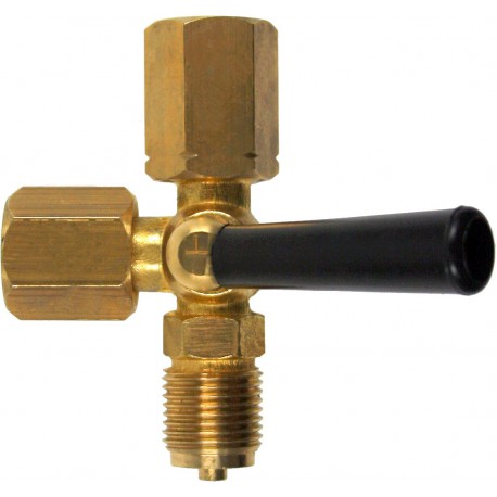 Type 35, Shut-off cock male x union nut with test connection, DIN 16263