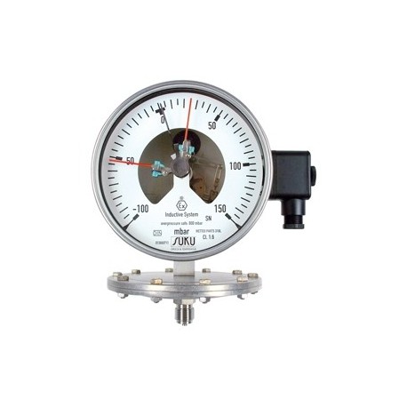 Typ 4512, Kontaktmanometer mit Plattenfeder NG160, Chemieausführung