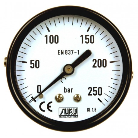 Typ 4351, Rohrfedermanometer NG63, Anschluss hinten
