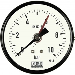 Type 4421, Pressure gauge with Bourdon tube NS80, connection back, steel