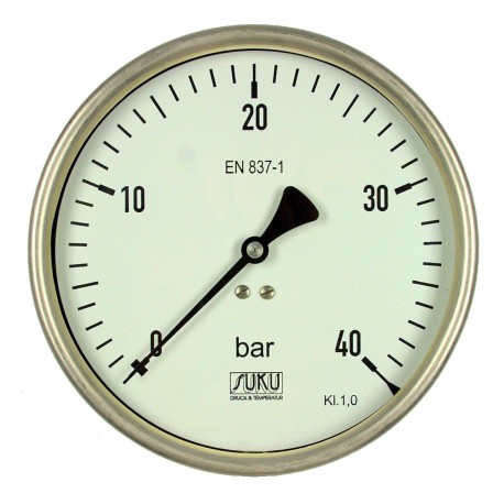 Typ 5311, Rohrfedermanometer NG160, Anschluss hinten, Edelstahl