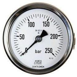 Typ 4883 Rohrfedermanometer NG80, Gehäuse Edelstahl, Anschluss hinten