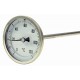 Type B14 Bimetal-Pointer-Thermometer, all stainless steel with crimped-on ring, connection back