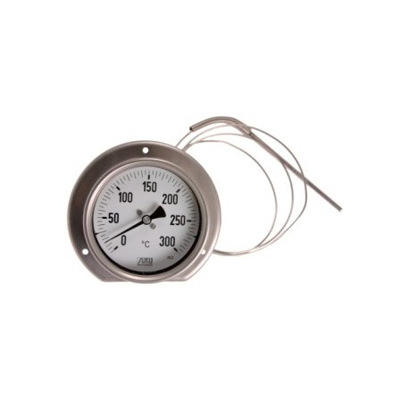 Type 34 Precision-thermometer NS100, all stainless steel, connection back with capillary line