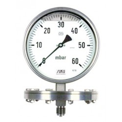 Type 7861, Pressure gauges with diaphragm NS160, case stainless steel, glycerine filling