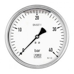 Typ 7811, Rohrfedermanometer mit Glyzerinfüllung NG160, Anschluss hinten