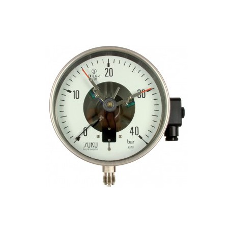 Typ 3912, Kontaktmanometer NG160, Chemieausführung, Anschluss unten