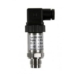 Type 3385 HEIM-Pressure sensor 0-10 V DC with front flush diaphragm for gauge and absolute pressure