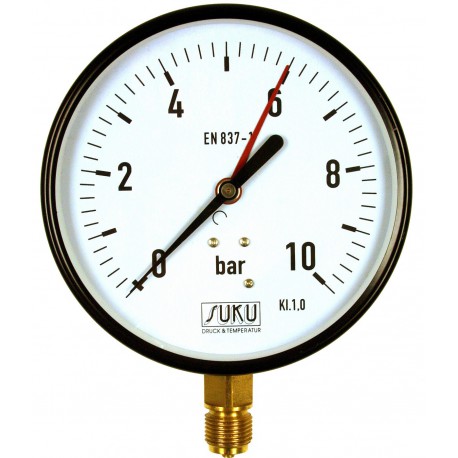 Type 4951, Pressure gauge with Bourdon tube NS160, connection bottom, steel