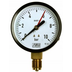 Type 4451, Pressure gauge with Bourdon tube NS100, connection bottom, steel