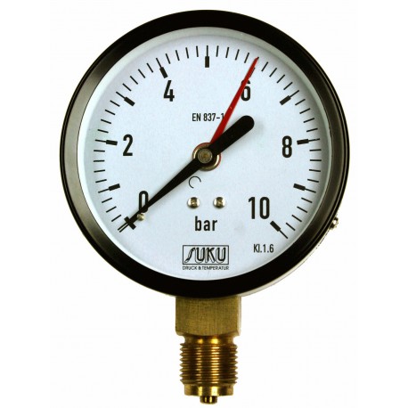 Type 4451, Pressure gauge with Bourdon tube NS100, connection bottom, steel