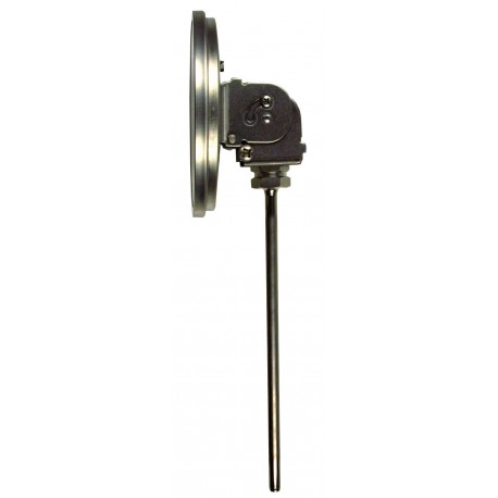 Typ B16, Bimetallthermometer, mit Bördelring, Anschluss mit Gelenk