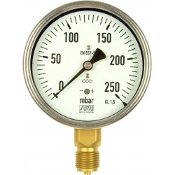 Type 5531, Capsule type pressure gauge NS63, connection bottom