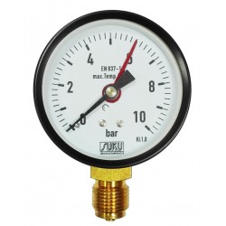 Type 4881, Pressure gauge with Bourdon tube NS80, connection bottom, steel