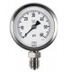 Typ 6202 Rohrfedermanometer mit Glyzerinfüllung, NG80, Anschluss unten