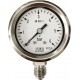 Type 6010, Bourdon tube pressure gauge NS40, chemical execution, fillable, connection bottom
