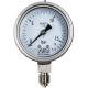 Type 6035, Bourdon tube pressure gauge NS63, all stainless steel, fillable, connection bottom, LOW-COST