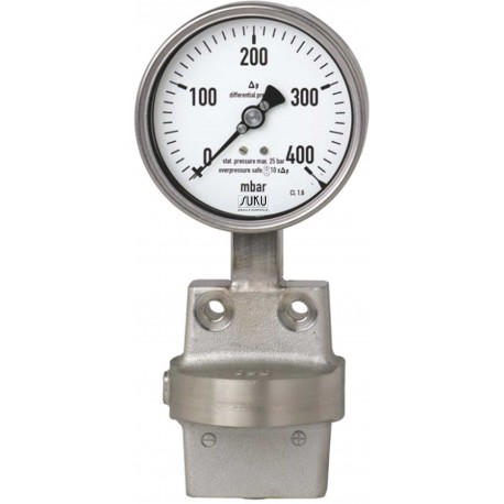 Type 2700 Differential pressure gauge NS 100, high overload protected