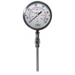 Type 37, Diesel-exhaust-thermometer NS63, NS80 or NS100, Connection bottom, rigid mount